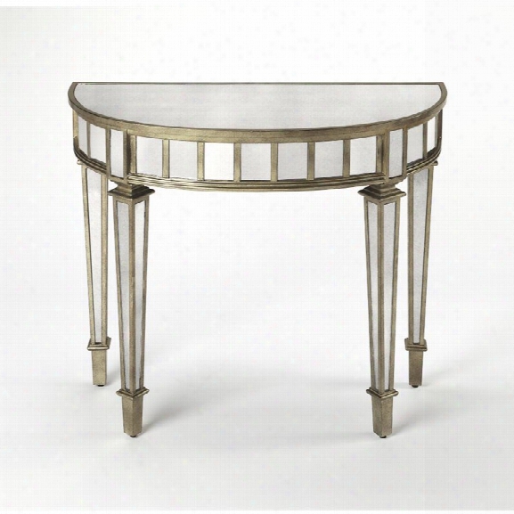 Butler Specialty Masterpiece Demilune Console Table In Silver