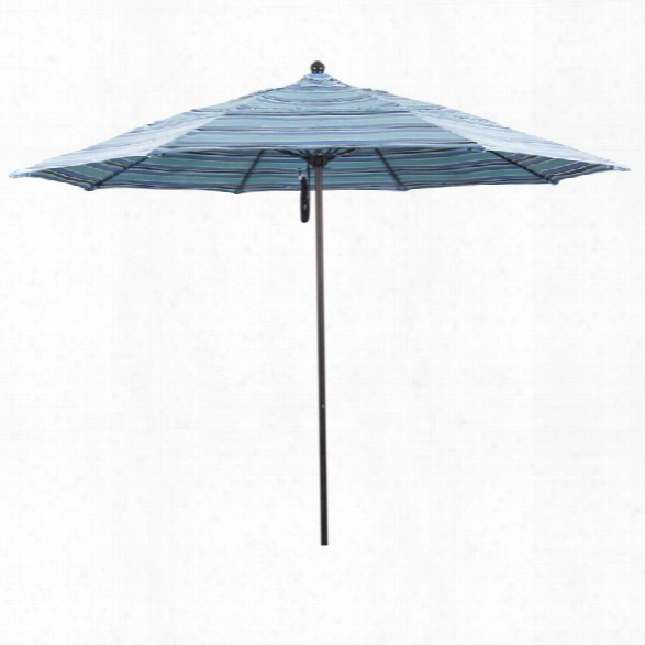 California Umbrella Venture 11'  Bronze Market Umbrella In Dolce Oasis
