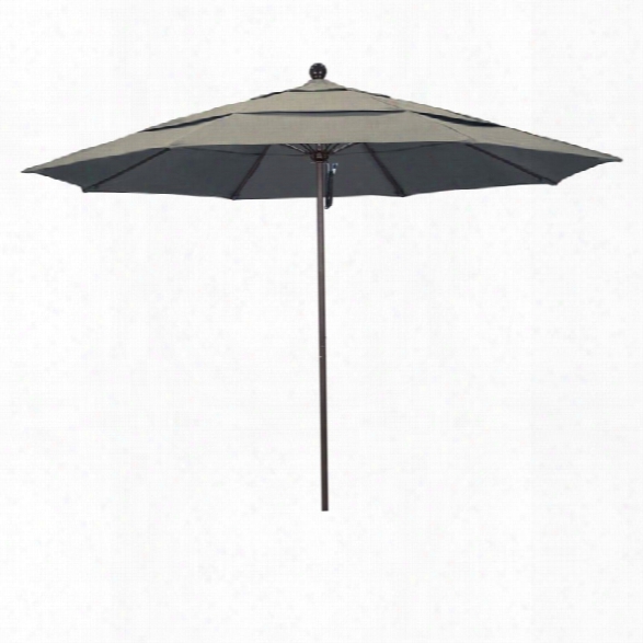 California Umbrella Venture 11' Bronze Market Umbrella In Dove