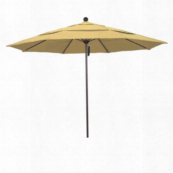 California Umbrella Venture 11' Bronze Market Umbrella In Wheat