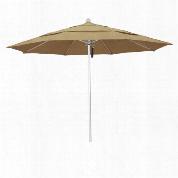 California Umbrella Venture 11' Silver Market Umbrellla In Heather