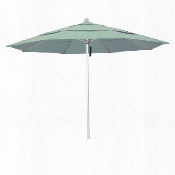 Calufornia Umbrella Venture 11' Silver Market Umbrella In Spa