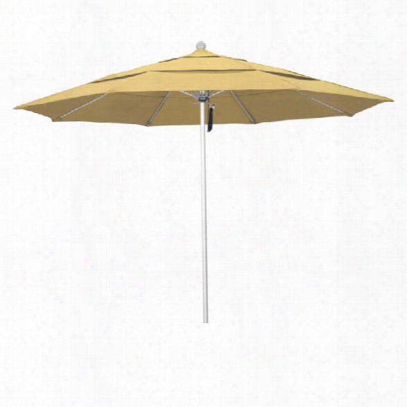 California Umbrella Venture 11' Silver Market Umbrella In Wheat