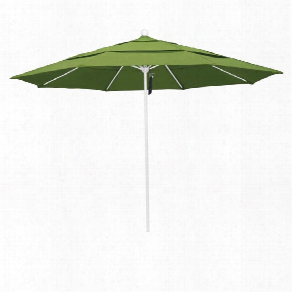 California Umbrella Venture1 1' White Market Umbrella In Cilantro