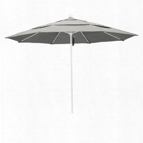 California Umbrella Venture 11' White Market Umbrella In Granite