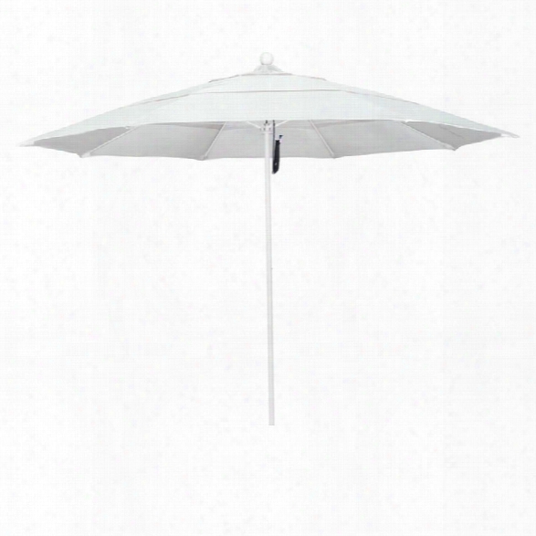 California Umbrella Venture 11' White Market Umbrella In Natural