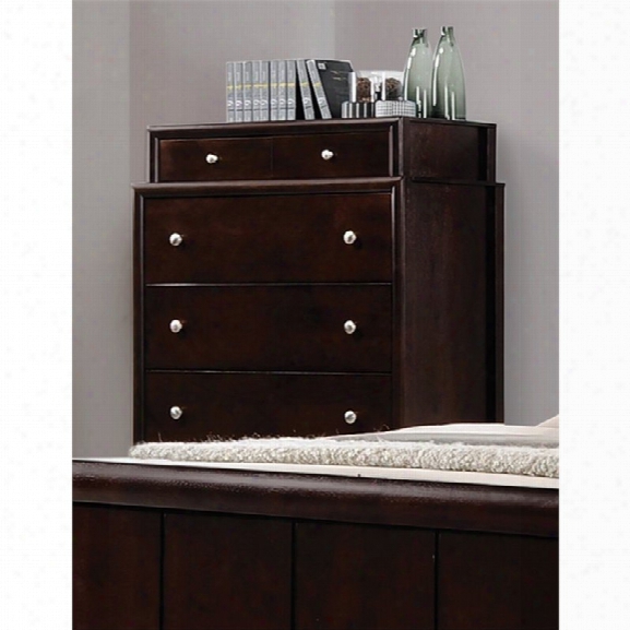 Coaster Maddison Dovetail Drawer Chest In Dark Merlot