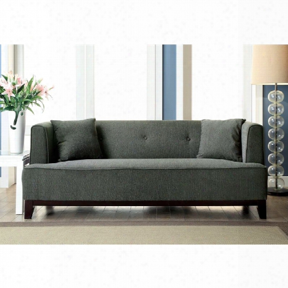 Furniture Of America Waylin Tufted Fabric Sofa In Gray