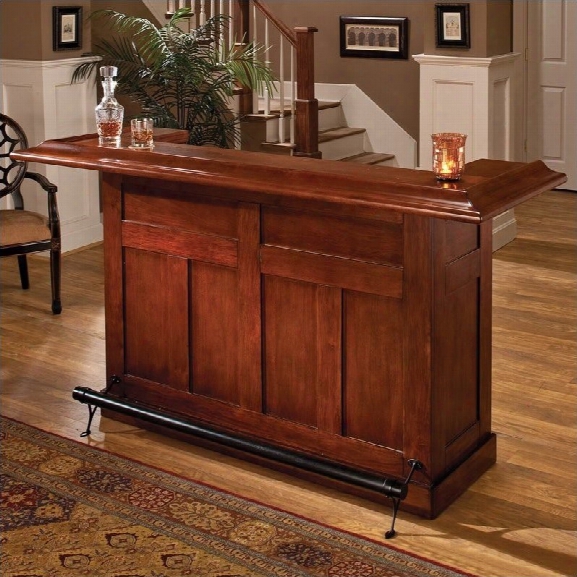 Hillsdale Classic Wooden Home Bar In Warm Cherry