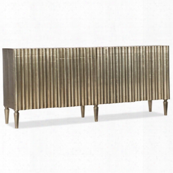 Hooker Furniture German Accent Console Table In Silver Foil