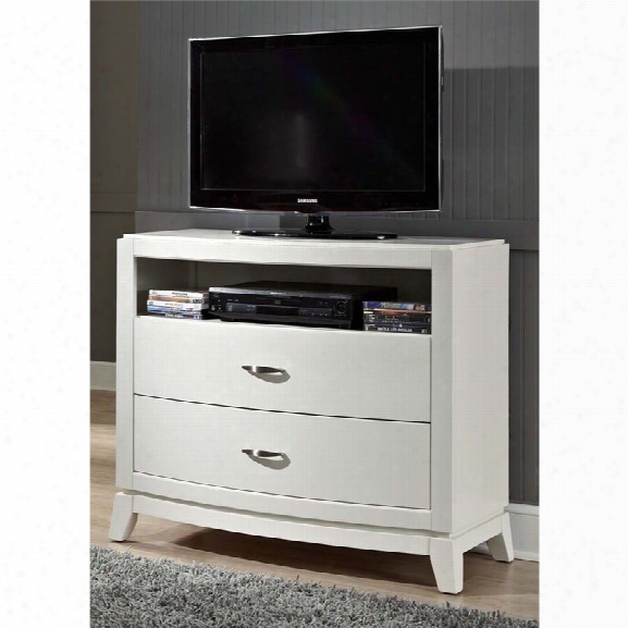 Liberty Furniture Avalon Ii 2 Drawer Media Chest In White Truffle