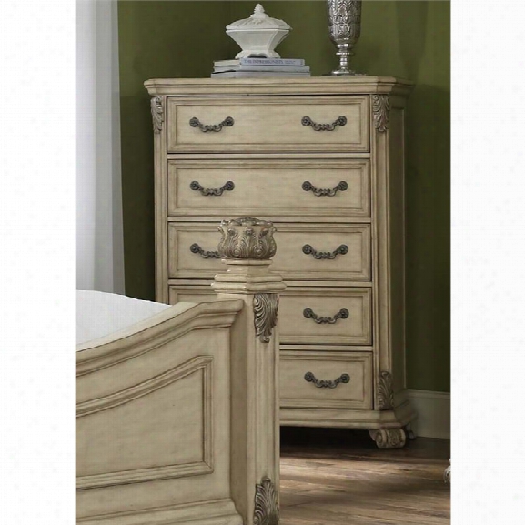 Liberty Furniture Messina Estates Ii 5 Drawer Chest In Antique Ivory