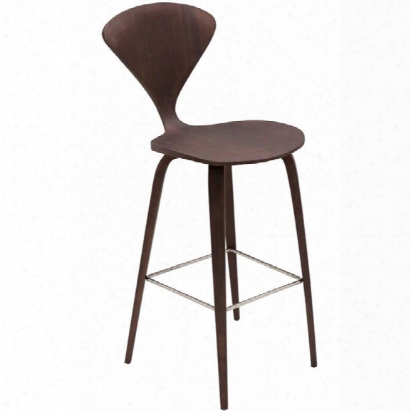 Maklaine 28.5 Bar Stool In Dark Walnut