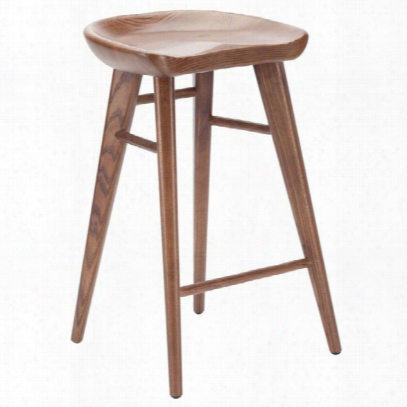 Maklaine 31 Bar Stool In Walnut