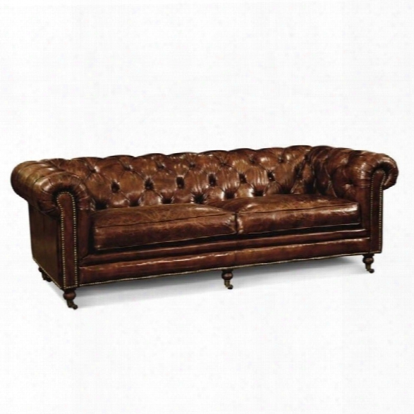 Moe's Birmingham Leather Sofa In Brown