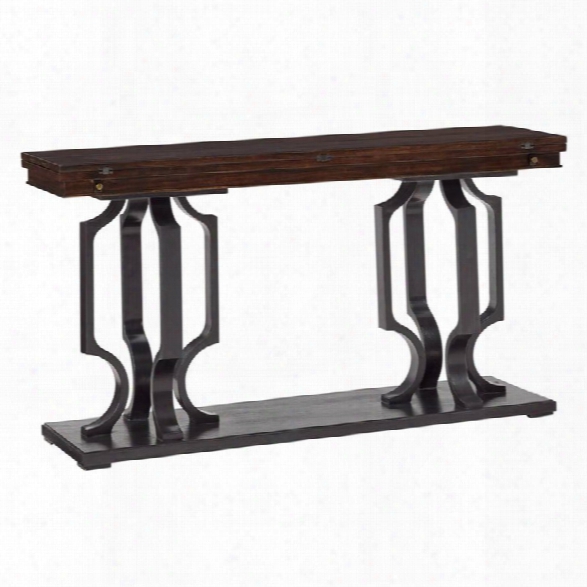 Stanley Furniture Virage Flip Top Console Table In Truffle