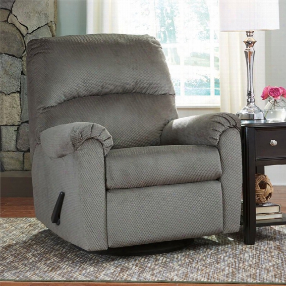 Ashley Bronwyn Swivel Glider Recliner In Alloy