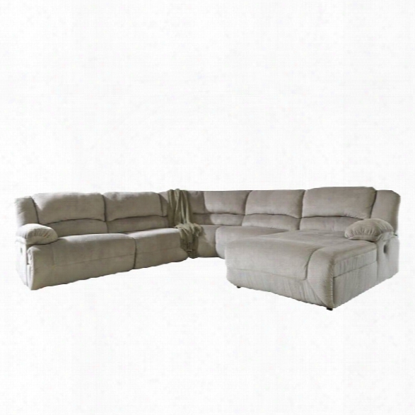 Ashley Toletta 5 Piece Right Chaise Reclining Sectional In Granite