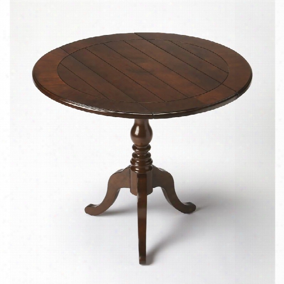 Butler Specialty Plantation Cherry Round Drop-leaf Pedestal Table