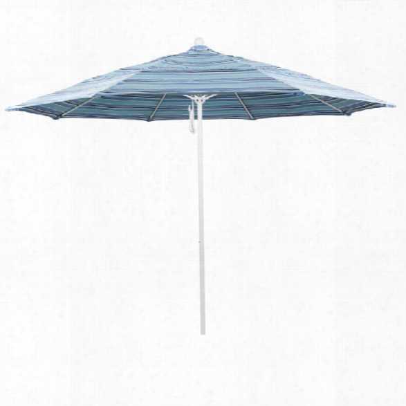 California Umbrella Venture 11' White Market Umbrella In Dolce Oasis