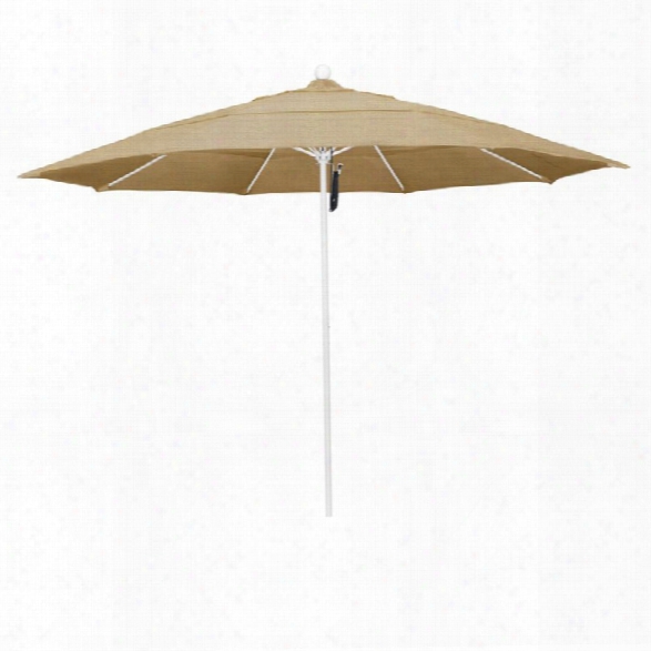 California Umbrella Venture 11' White Market Umbrella In Linen