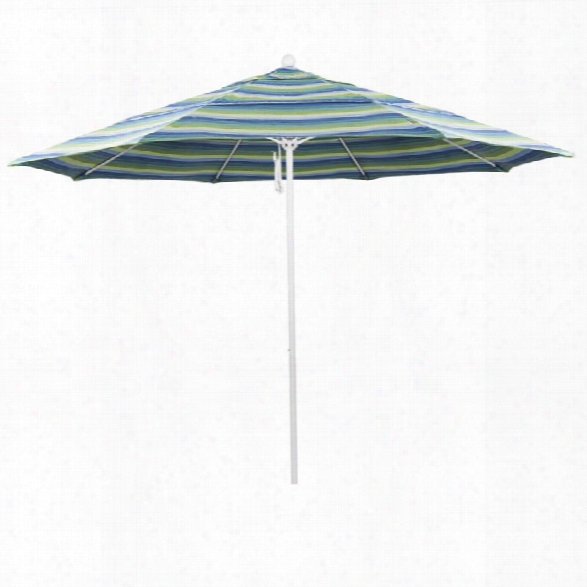 California Umbrella Venture 11' White Market Umbrella In Seaside