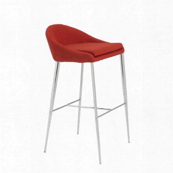 Eurostyle Brielle 29.9 Bar Stool In Orange (set Of 2)