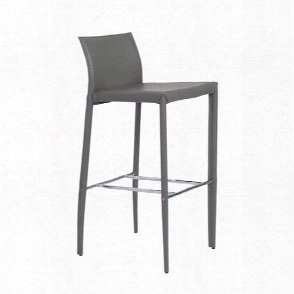 Eurostyle Shen 29.9 Bar Stool In Gray (set Of 2)