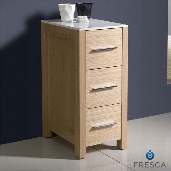 Fresca T Orino Bathroom Linen Side Cabinet In Light Oak