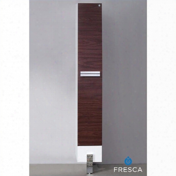 Fresca Trieste Adour Bathroom Linen Side Cabinet In Dark Walnut