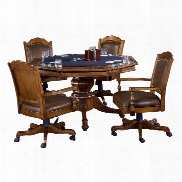 Hillsdale Nassau 5 Piece Poker Table Set