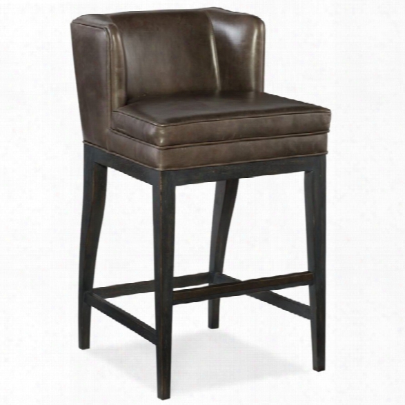 Hooker Furniture Jada Leather Bar Stool In Memento Medal