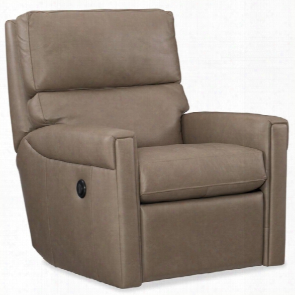 Hooker Furniture Lyrica Leather Power Swivel Recliner In Dust