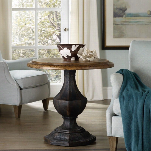 Hooker Furniture Sanctuary Round Pedestal Table In Black