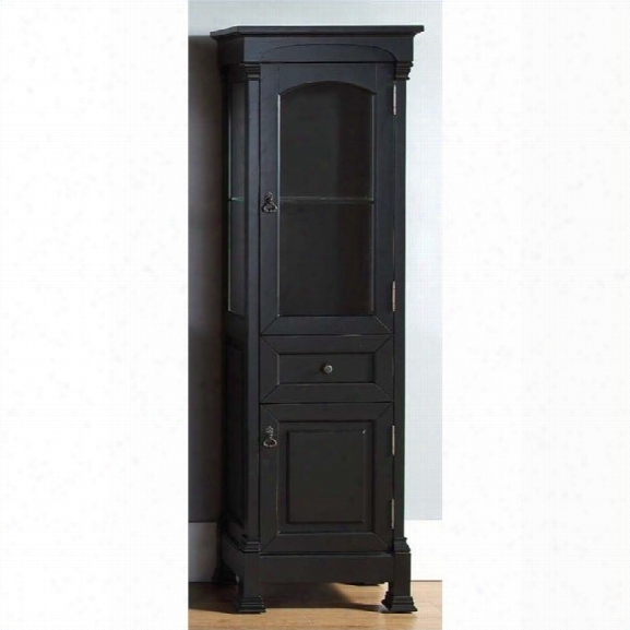 James Martin Brookfield Linen Cabinet In Black