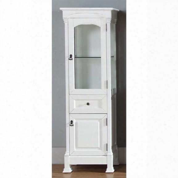 James Martin Brookfield Linen Cabinet In White