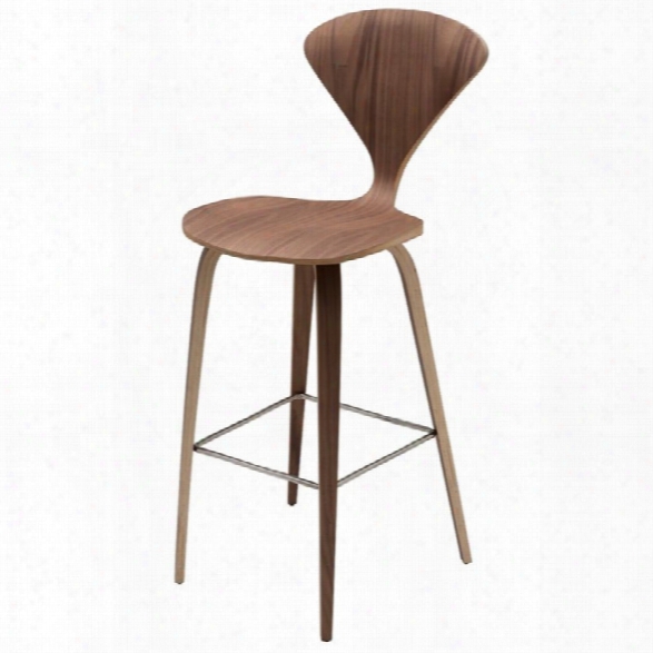 Nuevo Satine 28.5 Bar Stool In Walnut