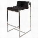 Nuevo Zola 29.5 Leather Bar Stool in Black