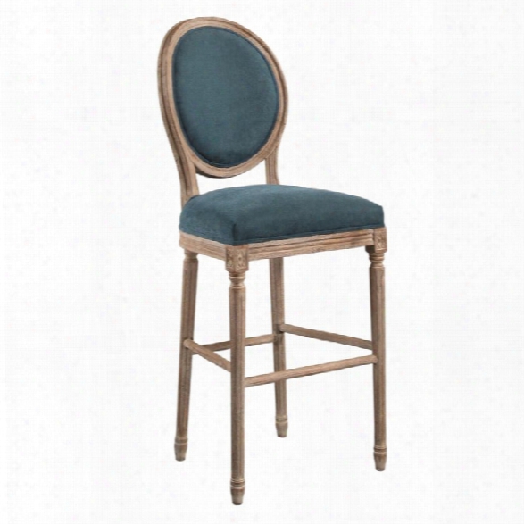 Abbyson Living Joelle 30.5 Round Back Bar Stool In Blue