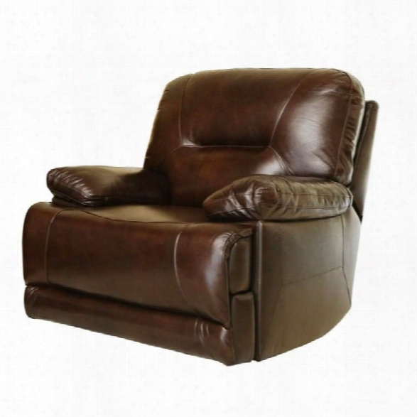 Abbyson Living Rio Power Reclining Leather Arm Chair In Brown