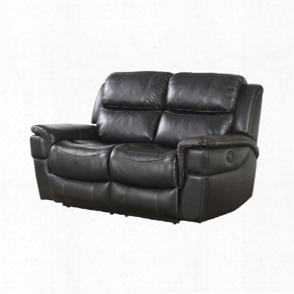 Abbyson Living Tallia Power Reclining Loveseat In Black