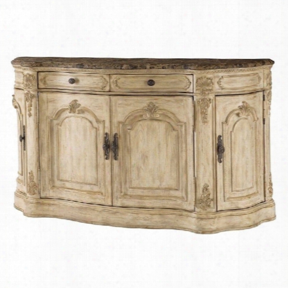 American Drew Jessica Mcclintock The Boutique Marble Top Buffet In White Veil