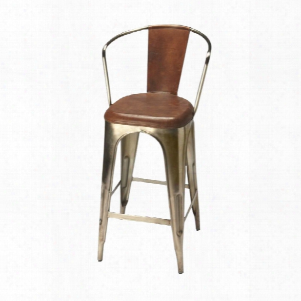 Butler Specialty Industrial Chic 26 Bar Stool In Brown