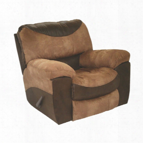 Catnapper Portman Chaise Rocker Recliner Chair In Saddle And Chocolate