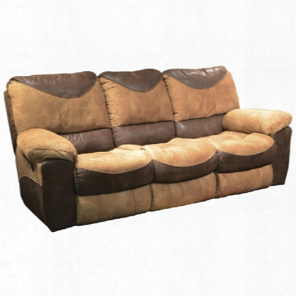 Catnapper Portmna Reclining Sofa In Saddle And Chocolate