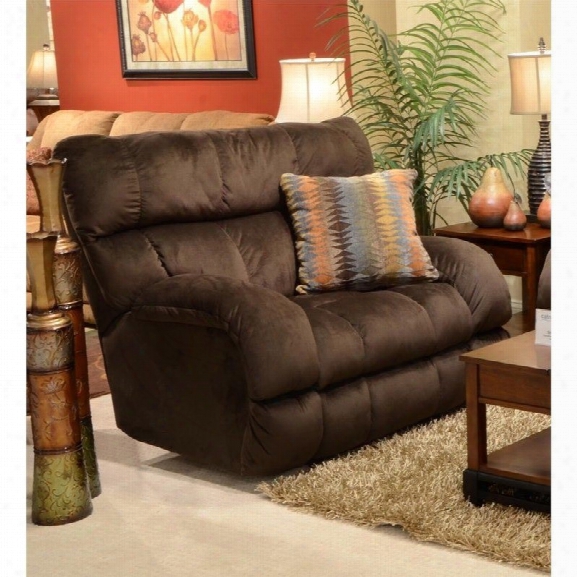 Catnapper Siesta Lay Flat Fabric Recliner In Chocolate