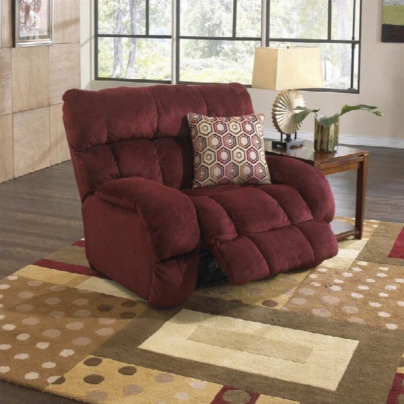 Catnapper Siesta Power Lay Flat Fabric Recliner In Wine