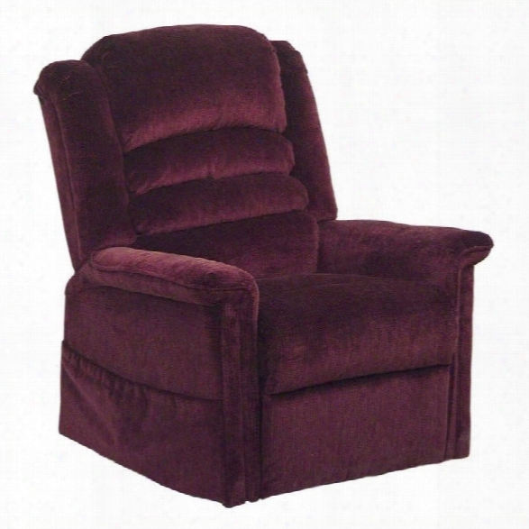 Catnapper Soother Power Lift Full Lay-out Oversized Chaise Recliner In Vino