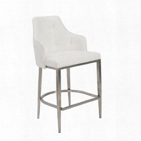 Eurostyle Aaron 26 Counter Stool In White