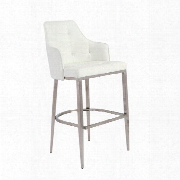 Eurostyle Aaron 29.5 Bar Stool In White